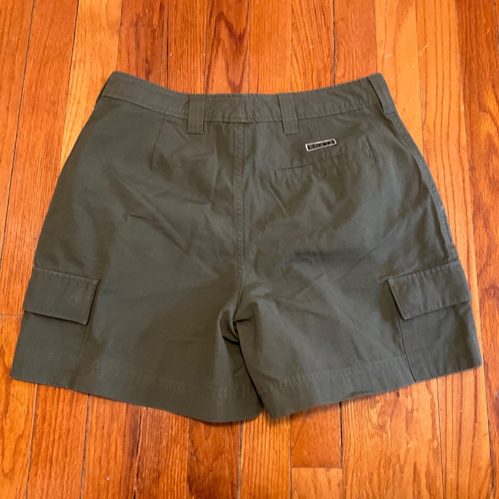 Vtg Route 66 Womens Size 6 Cargo Shorts Olive Green Button Fly Cargo Y2K - Picture 3 of 7
